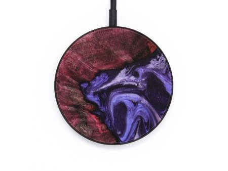 Circle Wood+Resin Wireless Charger - Luann (Purple, 654426) Online