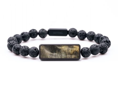 Lava Bead Wood+Resin Bracelet - Teri (Wood Burl, 654276) Supply