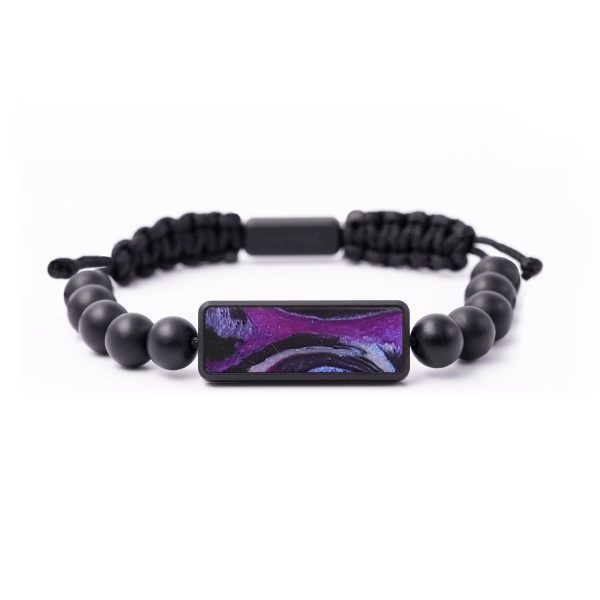 Onyx Bead ResinArt Bracelet - Justin (Purple, 654697) Online Hot Sale