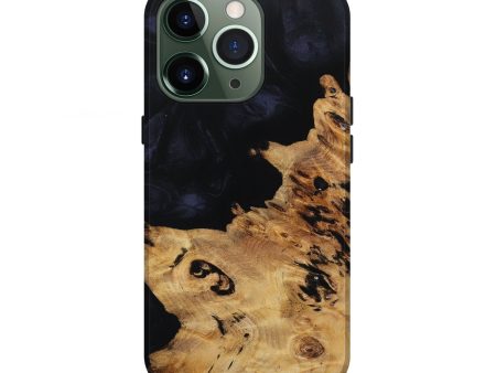 iPhone 13 Pro Wood+Resin Live Edge Phone Case - Delores (Pure Black, 652844) Online