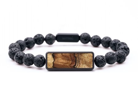 Lava Bead Wood+Resin Bracelet - Patricia (Wood Burl, 654271) Discount