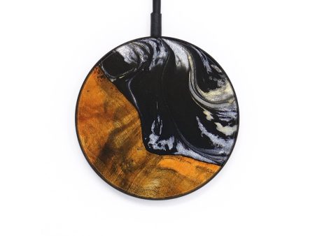 Circle Wood+Resin Wireless Charger - Nora (Black & White, 654424) Sale