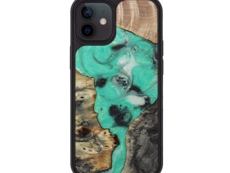 iPhone 12 Wood+Resin Phone Case - Alexander (Mosaic, 654100) For Cheap