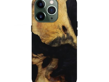 iPhone 13 Pro Wood+Resin Live Edge Phone Case - Herman (Black & White, 652829) on Sale