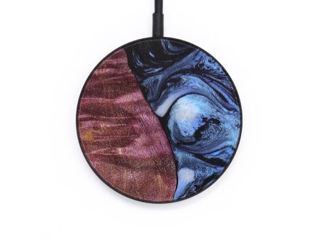 Circle Wood+Resin Wireless Charger - Lyric (Blue, 654415) on Sale