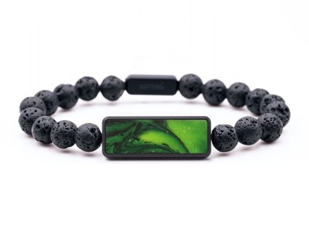 Lava Bead ResinArt Bracelet - Ashleigh (Green, 654681) Online Sale