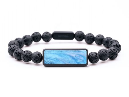 Lava Bead ResinArt Bracelet - Robyn (Blue, 654143) Fashion