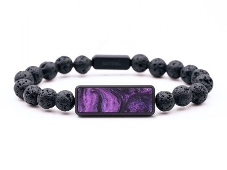 Lava Bead ResinArt Bracelet - Paul (Purple, 654701) on Sale