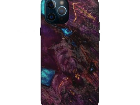 iPhone 12 Pro Wood+Resin Live Edge Phone Case - Marquis (Purple, 652804) For Sale