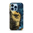 iPhone 14 Pro Wood+Resin Live Edge Phone Case - Angela (Blue, 652799) Supply