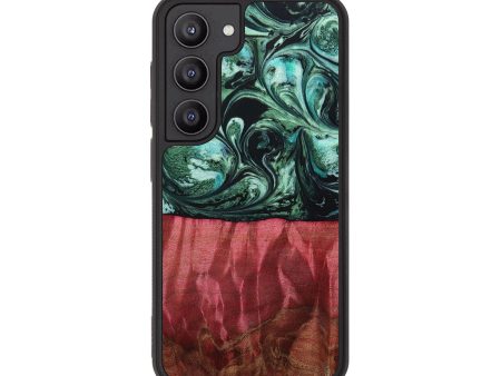 Galaxy S23 Wood+Resin Phone Case - Adonis (Green, 653799) Fashion