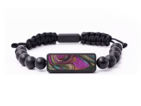 Onyx Bead ResinArt Bracelet - Mckenna (Purple, 654698) Supply