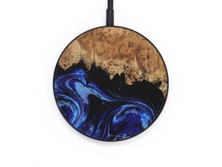 Circle Wood+Resin Wireless Charger - Dionne (Blue, 654417) Hot on Sale