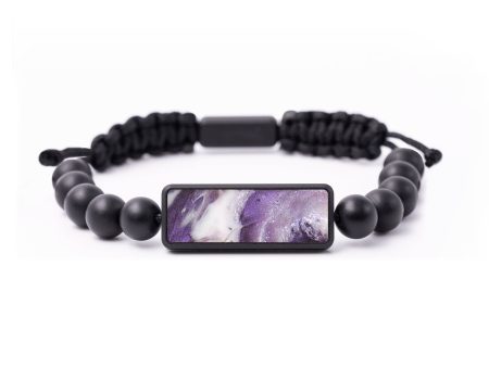 Onyx Bead ResinArt Bracelet - Lindsay (Purple, 654705) Cheap