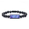 Lava Bead ResinArt Bracelet - Major (Purple, 654707) Cheap