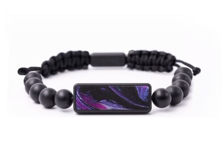 Onyx Bead ResinArt Bracelet - Jocelyn (Purple, 654708) Fashion