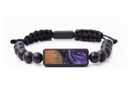 Onyx Bead ResinArt Bracelet - Debbie (Purple, 654702) Online Sale