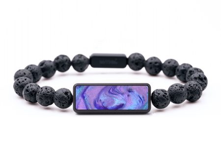 Lava Bead ResinArt Bracelet - Aubrey (Purple, 654695) Online Sale