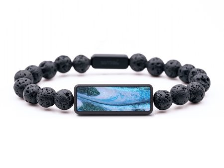 Lava Bead ResinArt Bracelet - Lesly (Blue, 654148) For Cheap