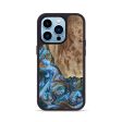 iPhone 14 Pro Wood+Resin Phone Case - Alaia (Teal & Gold, 654554) Discount