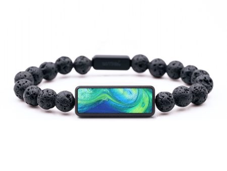 Lava Bead ResinArt Bracelet - Ainsley (Blue, 654732) Online Hot Sale