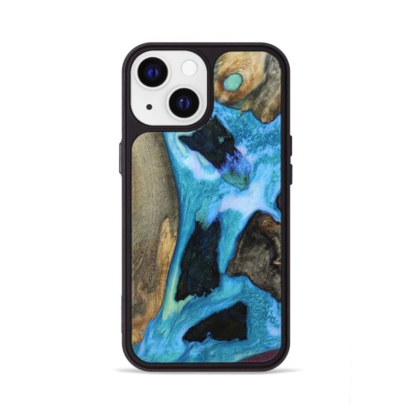 iPhone 13 Wood+Resin Phone Case - Sage (Mosaic, 653749) Discount