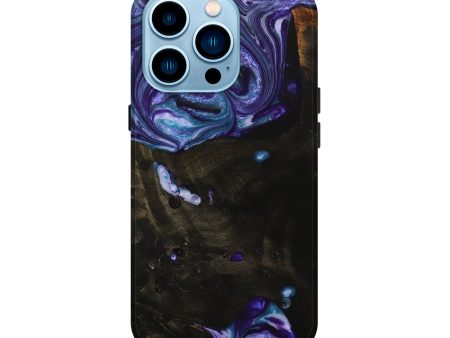 iPhone 14 Pro Wood+Resin Live Edge Phone Case - Daleyza (Purple, 651529) For Cheap