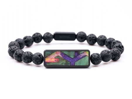 Lava Bead Wood+Resin Bracelet - Theodore (Pattern, 654445) Discount