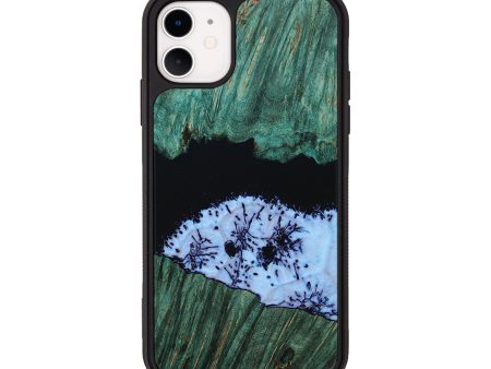 iPhone 11 Wood+Resin Phone Case - Becky (Black & White, 650741) Online now