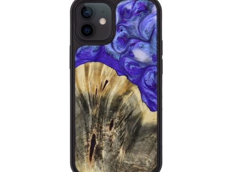 iPhone 12 Wood+Resin Phone Case - Adalyn (Purple, 653013) Fashion