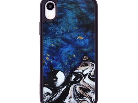 iPhone Xr Wood+Resin Phone Case - Max (Black & White, 649561) Online Hot Sale