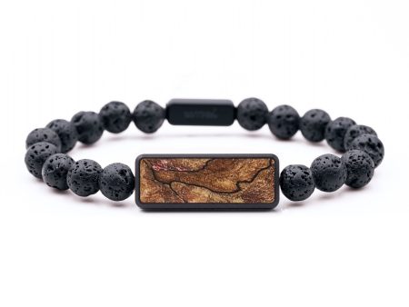 Lava Bead Burl Wood Bracelet - Melvin (Wood Burl, 654767) For Sale