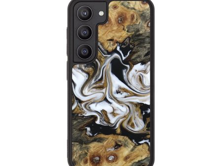 Galaxy S23 Wood+Resin Phone Case - Belinda (Black & White, 651298) Online Hot Sale