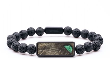 Lava Bead Burl Wood Bracelet - Alaina (Wood Burl, 654772) Online Hot Sale