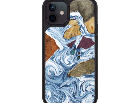 iPhone 12 Wood+Resin Phone Case - Angela (Mosaic, 653951) Fashion