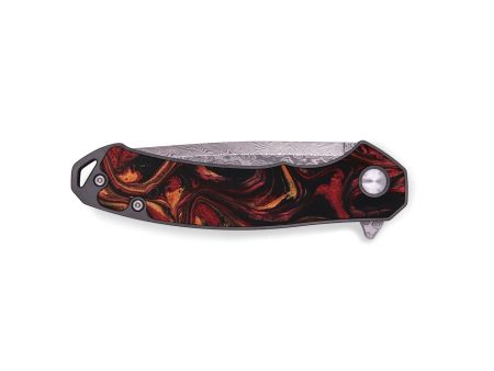 EDC ResinArt Pocket Knife - Sheryl (Red, 653527) Online