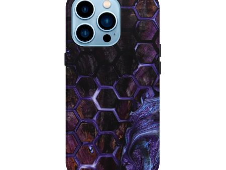 iPhone 14 Pro Wood+Resin Live Edge Phone Case - Elisa (Pattern, 650780) For Cheap