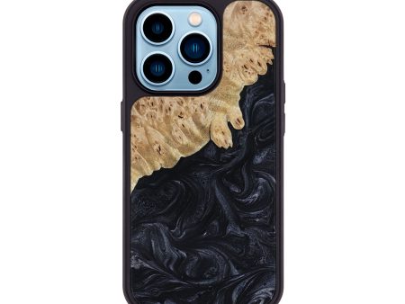 iPhone 14 Pro Wood+Resin Phone Case - Adonis (Gunmetal, 653086) Supply