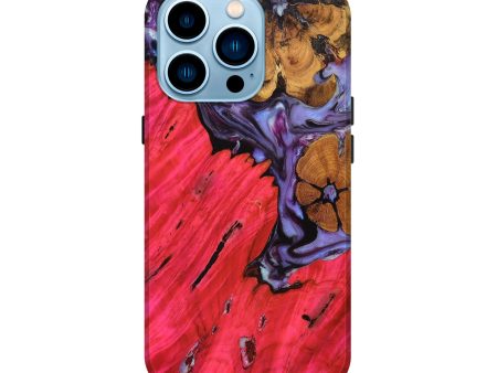 iPhone 14 Pro Wood+Resin Live Edge Phone Case - Natalia (Purple, 651742) Sale