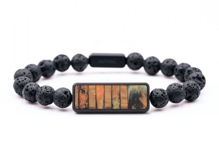 Lava Bead Wood+Resin Bracelet - Raelyn (Pattern, 654877) Supply