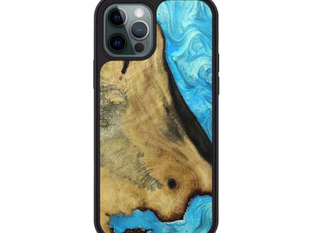 iPhone 12 Pro Wood+Resin Phone Case - Bonita (Blue, 650177) Online Hot Sale