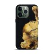 iPhone 13 Pro Wood+Resin Live Edge Phone Case - Callie (Pure Black, 652848) Cheap