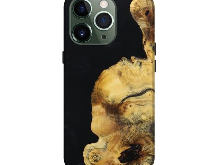 iPhone 13 Pro Wood+Resin Live Edge Phone Case - Callie (Pure Black, 652848) Cheap