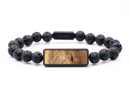 Lava Bead Burl Wood Bracelet - Abigail (Wood Burl, 654837) on Sale