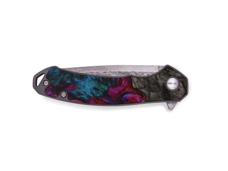 EDC Wood+Resin Pocket Knife - Amanda (Red, 652660) Online now