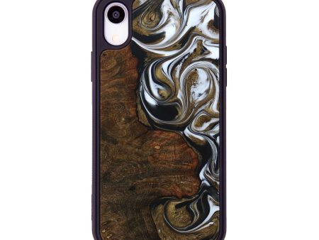 iPhone Xr Wood+Resin Phone Case - Marvin (Black & White, 651394) Online Sale