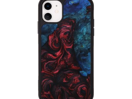 iPhone 11 Wood+Resin Phone Case - Britney (Red, 650162) Sale