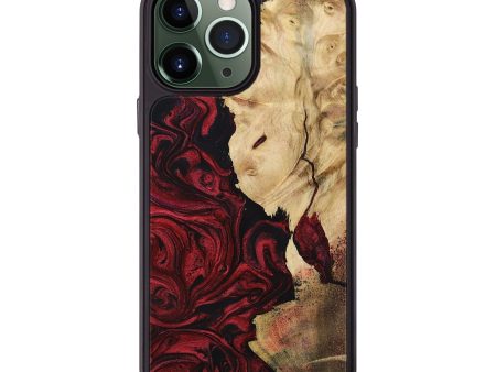 iPhone 13 Pro Max Wood+Resin Phone Case - Alayah (Red, 650687) Sale