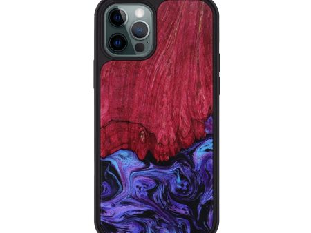 iPhone 12 Pro Wood+Resin Phone Case - Charles (Purple, 653021) Hot on Sale