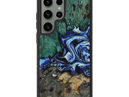 Galaxy S23 Ultra Wood+Resin Phone Case - Alejandra (Blue, 650876) Hot on Sale